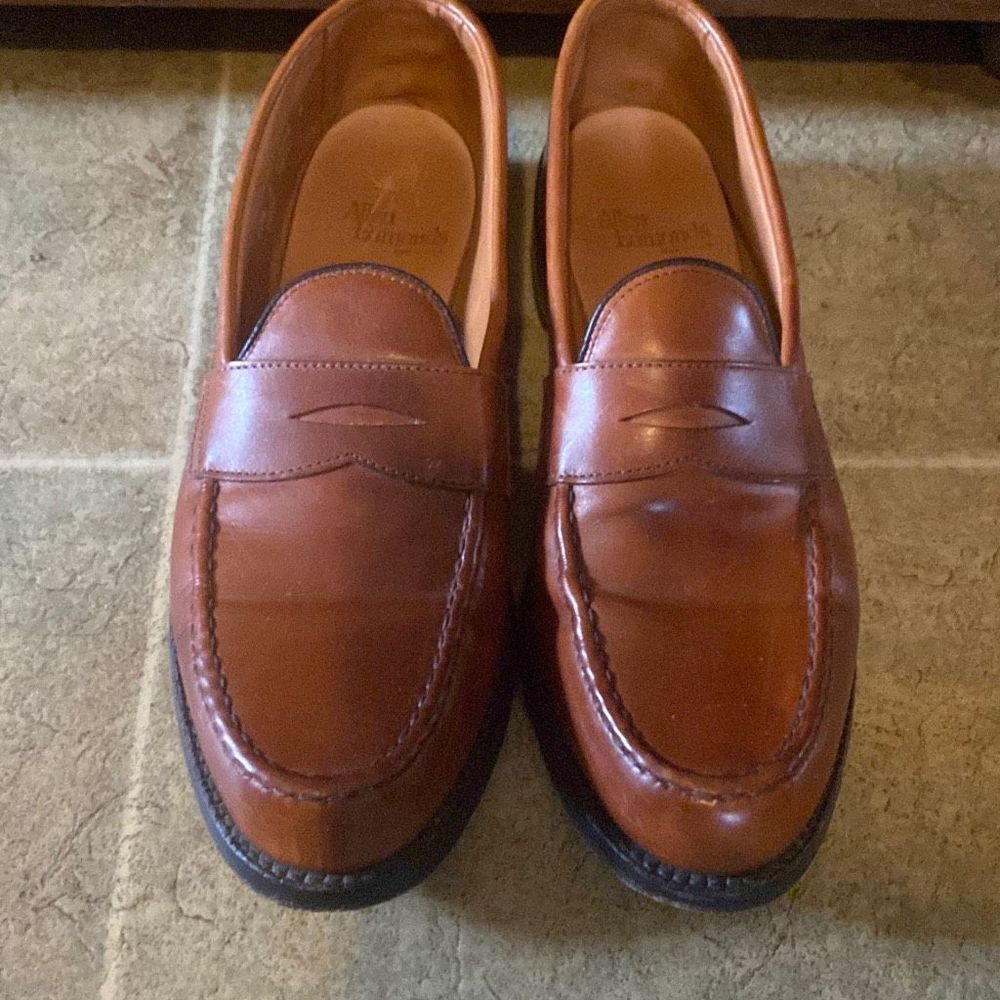 Allen Edmonds Cole Penny Loafers Brown Dress Shoes sz 10.5B